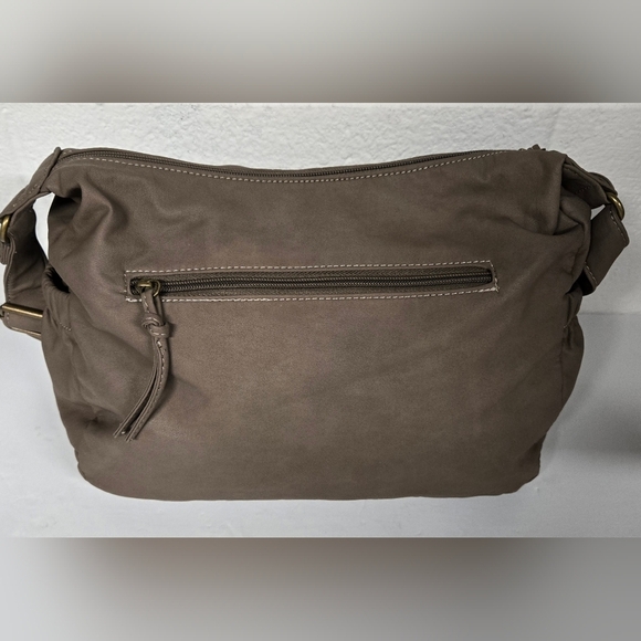 Bueno Double Strap Shoulder Bag Super Soft Faux Leather Taupe CLEAN CONDITION - Picture 5 of 13